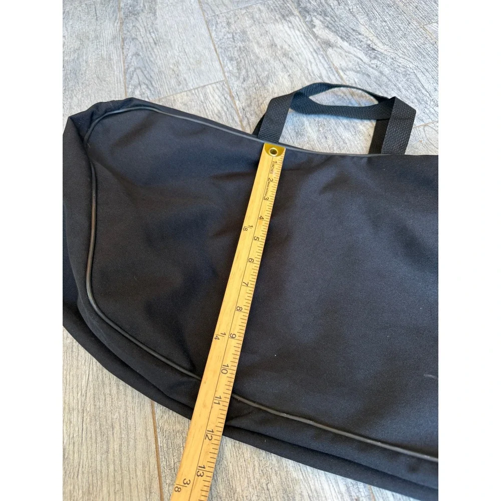 Harley Davidson Saddlebag Tote Bag Large Black Zippered Travel Canvas Duffle
